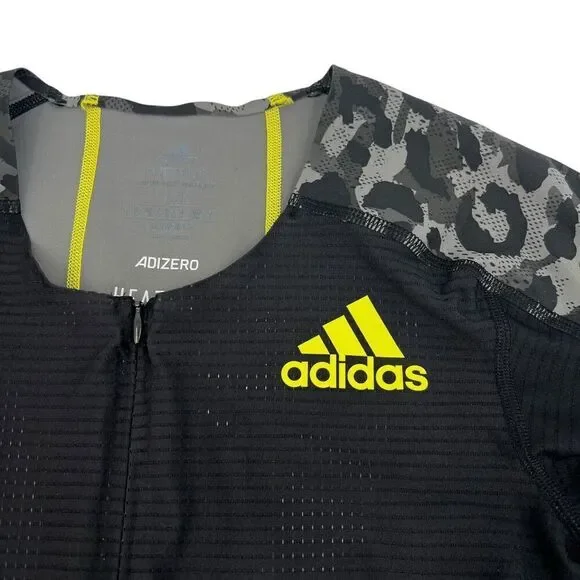 NEW Adidas Men's Adizero Running Carrera Super Suit Heat RDY Grey Four Medium